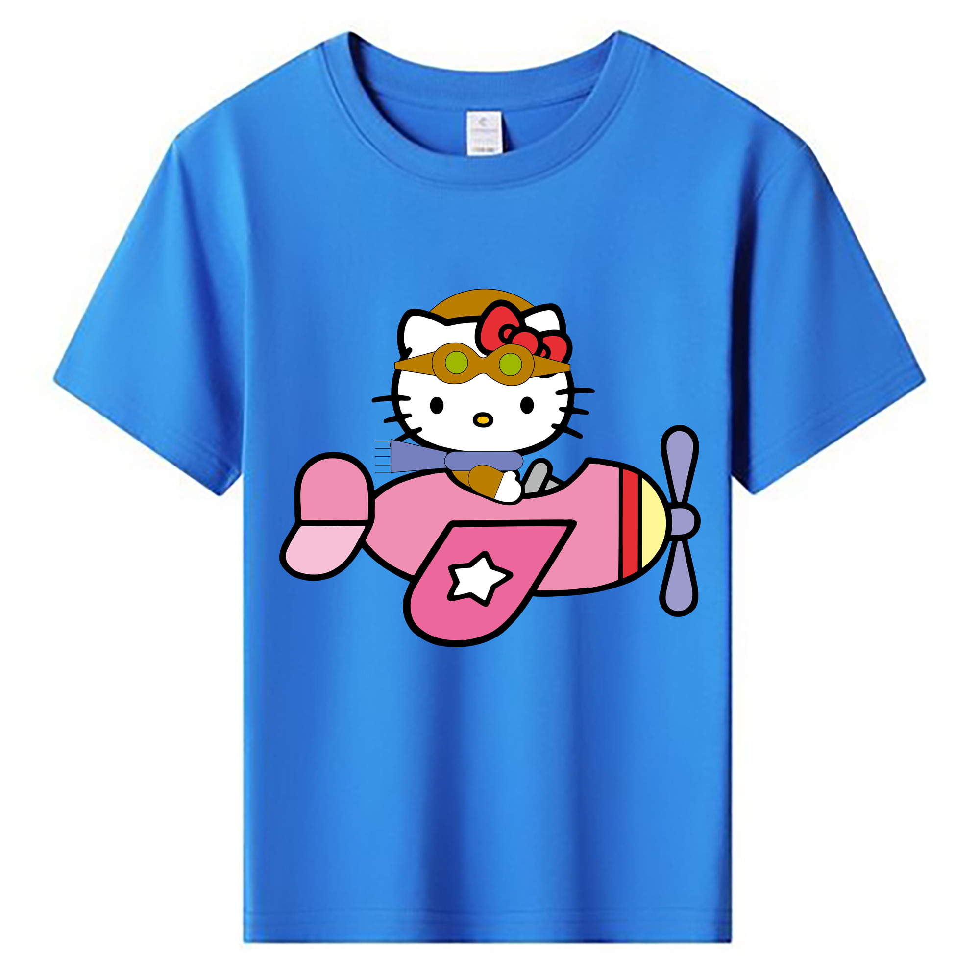（画像用） Hello Kitty ハローキティ 綿100％キッズTシャツ（フロントプリント）